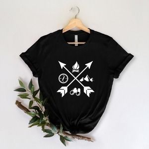 Camping Shirt, Camp Lover Shirt, Camping Heart Shirt, Cute Hiking Shirt
